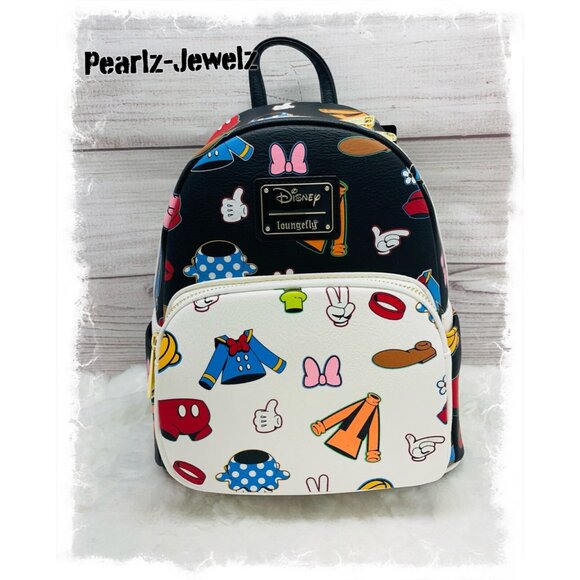 Loungefly Disney Mickey Mouse Friends Clothes Goofy Donald Duck Mini Backpack